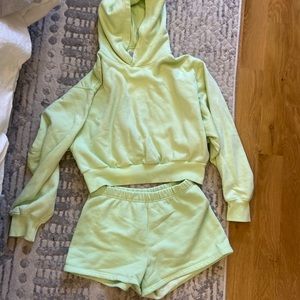 TNA cozy fleece sweat set